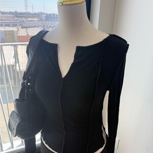 Black Long Sleeve Women's Top